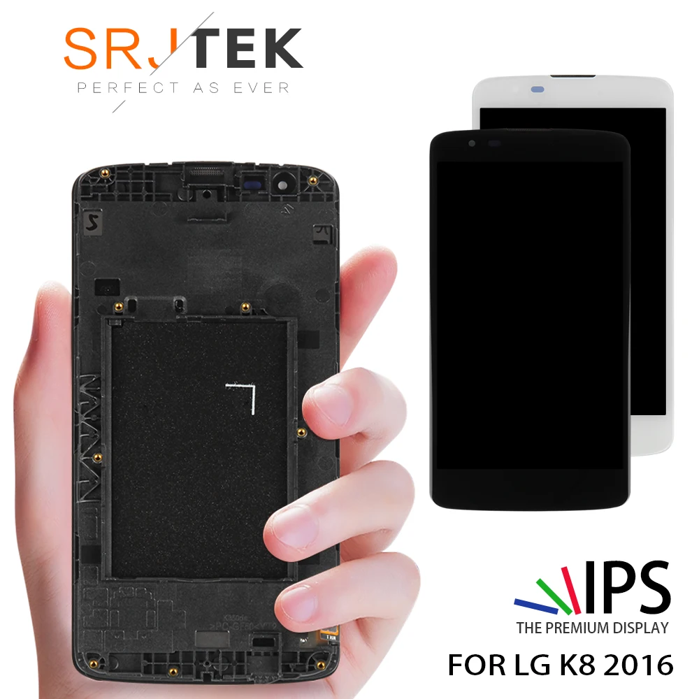 

ORIGINAL 1280x720 5.0'' LCD for LG K8 2016 LCD Display Touch Screen Digitizer with Frame K350N K350E K350DS LTE 4G Replacement
