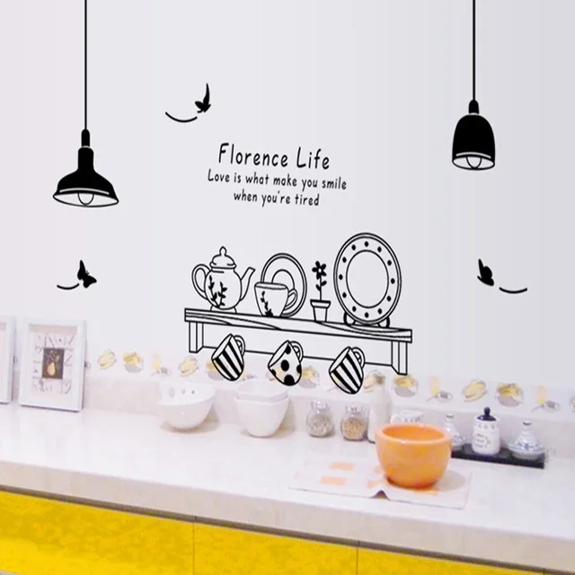 Florence Life Single Piece Wall Sticker Stencils For Walls Kitchen Florence Life Single Piece Wall Sticker Stencils For Walls Kitchen Creative Cook Stickers The Wallpaper