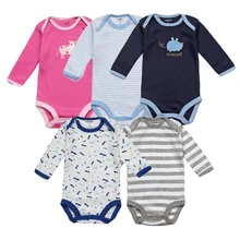 

5Pcs/lot Baby Rompers Spring Baby Boy Clothes Cotton Baby Girl Clothing Roupas Bebe Infant Baby Jumpsuits Newborn Clothes