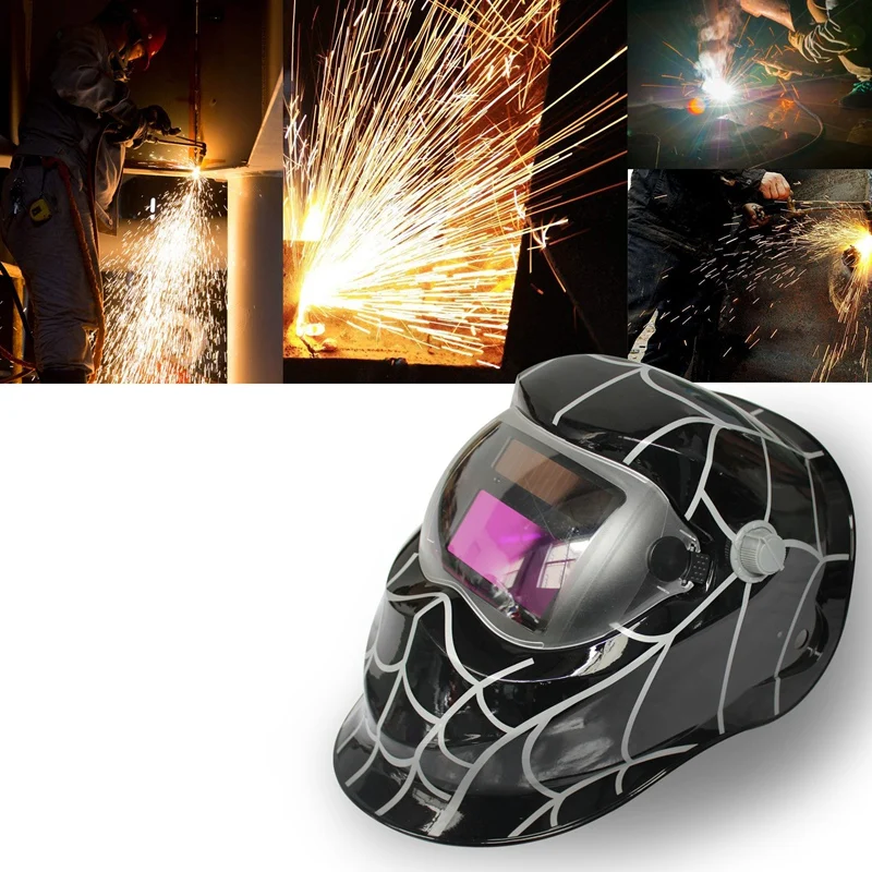 

2018 New Pro Solar Welder Mask Auto-Darkening Welding Helmet Irregular Spider Web