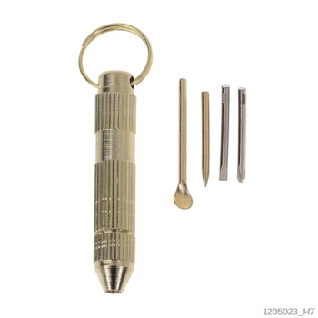 

4 in1 Mini Portable Golden Opener Screwdrivers Ear Pick Ear Cleaner Keychain Kit