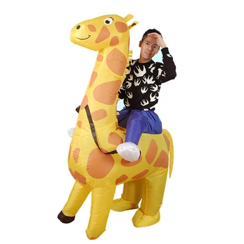 

2019 Funny Giraffe Inflatable Unicorn Costumes Blowup Cosplay Suit Halloween Inflatable Costume Mascot Party Dress for Adult