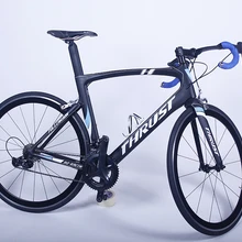 Тяга полный углеродного волокна шоссейный велосипед гоночный велосипед T800 Carbono Fibre Frameset черный красный цвет принимаем индивидуальные краски