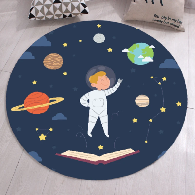 

Baby Kidn's Mat Cute Large Polyester Toys Storage Bag Play Mat Gym Mat Round Children Playmats Floor Carpet Outdoor Picnic Mat