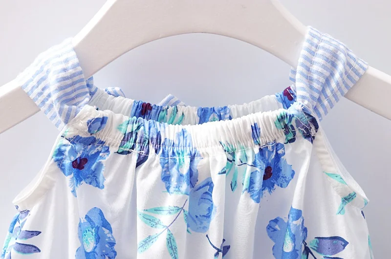 Roupas sem Mangas Vestido plus Briefs Conjuntos de Roupas de Verão Novo Bebê Recém nascido Meninas 2 Pcs Outfits Set Listrado Impresso Bonito Sunsuit 0 24 m 10 Novo bebê recém nascido meninas roupas sem