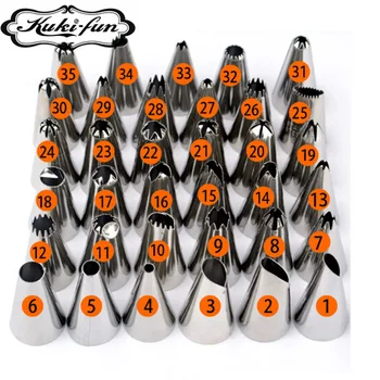 

35pcs/Set Make Good Cakes Stainless Steel Cake Decorating Icing Pastry Piping Nozzles Tips Set