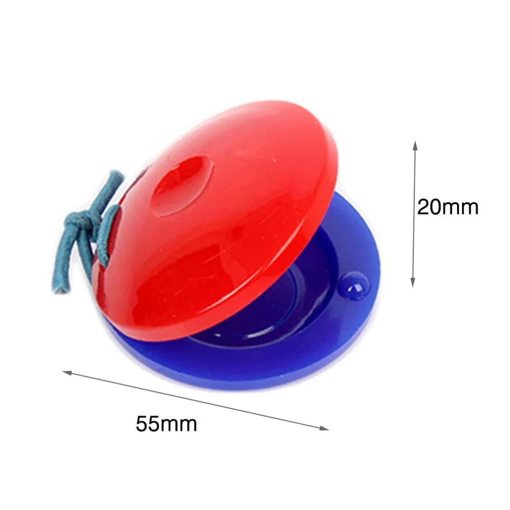 Orff World пластик Кастанет круглый красный синий детская музыкальная игрушка ударные инструменты Музыкальный ритм чувство раннее образование