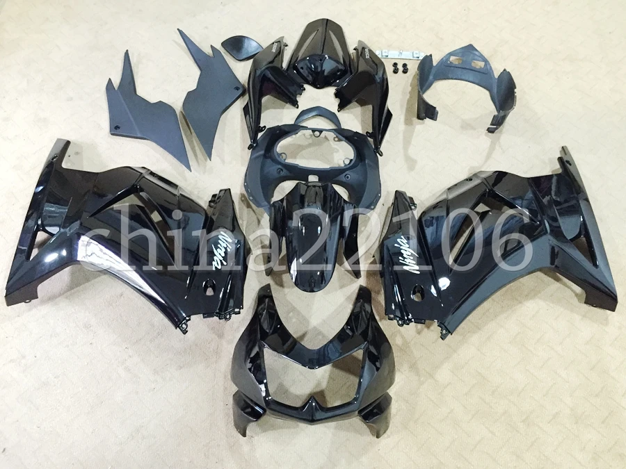 New Injection mold ABS Fairing kit for Kawasaki ninja250 2008-2014 EX250 250 2008 09 10 11 12 13 14 fairings glossy black New Injection mold ABS Fairing kit for Kawasaki ninja250 2008-2014 EX250 250 2008 09 10 11 12 13 14 fairings glossy black