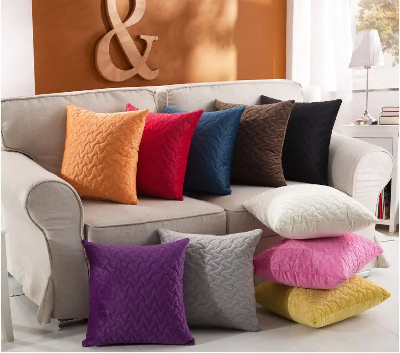 

Wavy Style Pure Short Plush 45x45cm/17.7x17.7'' Colorful Cotton Sofa Cushion Soft Throw pillow Home Decoration Seat Cushion