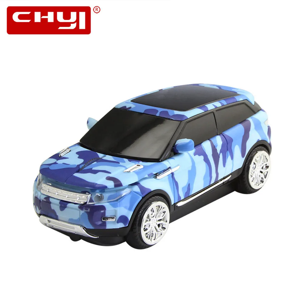 

CHYI Wireless Mouse Camouflage Mini SUV Car Mouse 1600 DPI USB Optical Office Mice Camo Computer Gaming Mause For Boy Gift PC