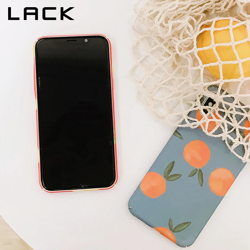 LACK Cartoon Fruits Phone Case For iphone X Case For iphone 6 6S 7 8 Plus Hard PC Back Cover Retro Orange Lemon Painted Cases