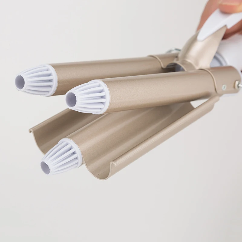 110-220 Kemei Ceramic Triple Barrel Hair Curler Professional Hair Curling Iron Waver Styling Tools Styler
