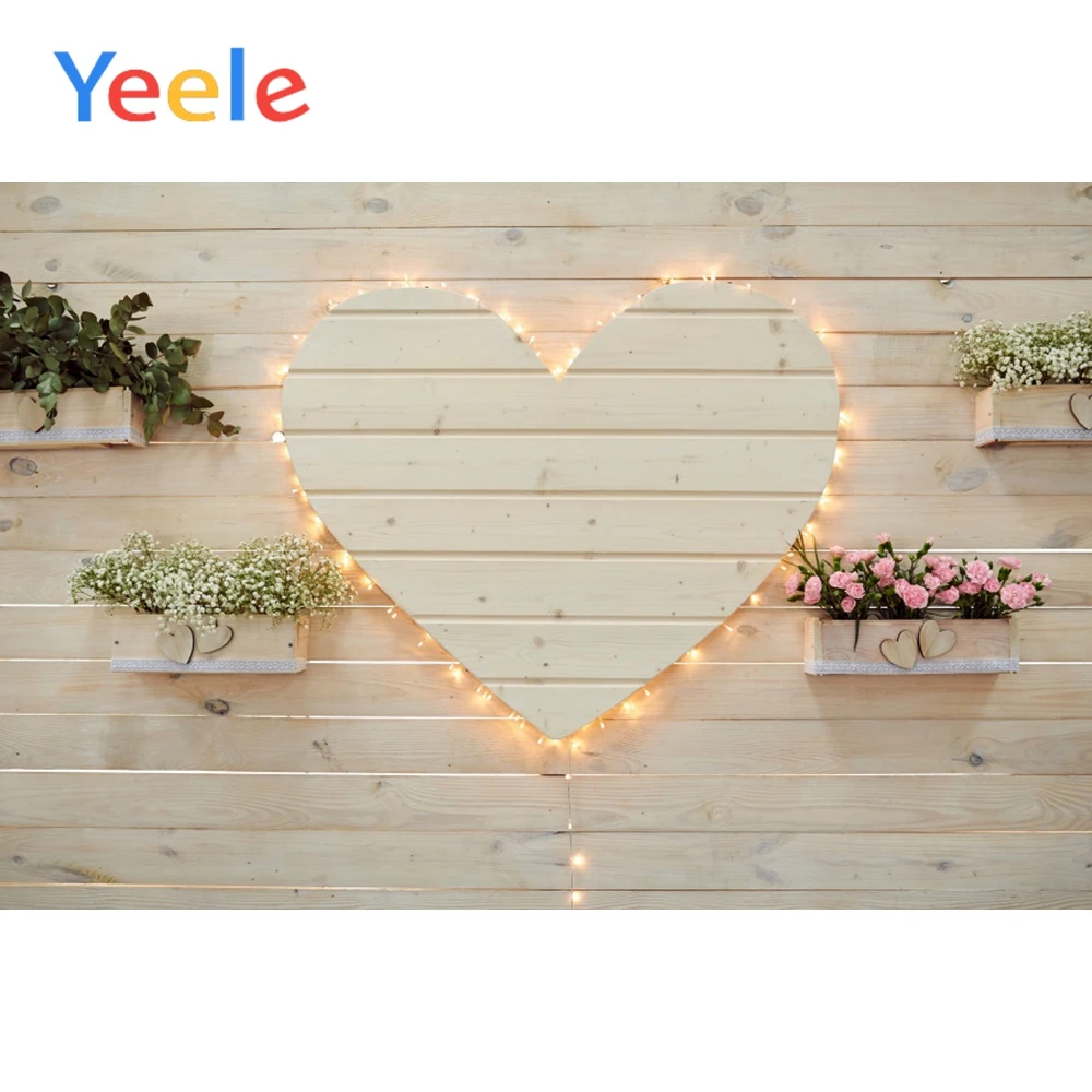 

Yeele Light Heart Planks Wall Background Doll Props Posters Scene Baby Photography Banner Photographic Backdrop For Photo Studio