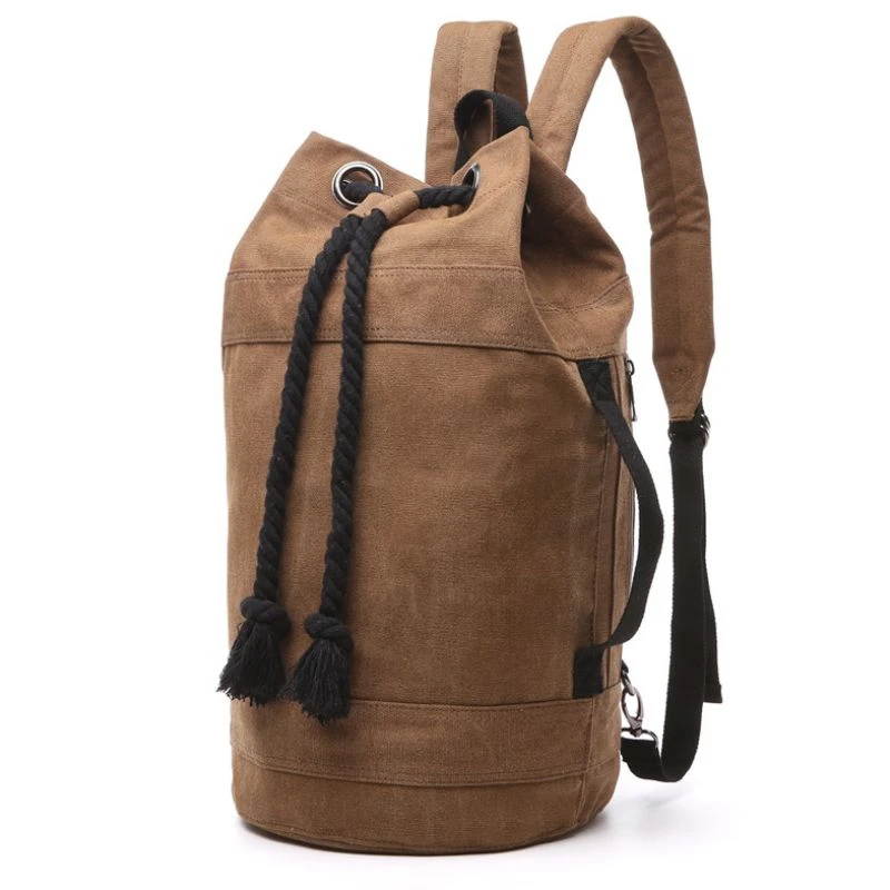 Multifunction Men String Backpack Vintage Canvas Backpacks for Women