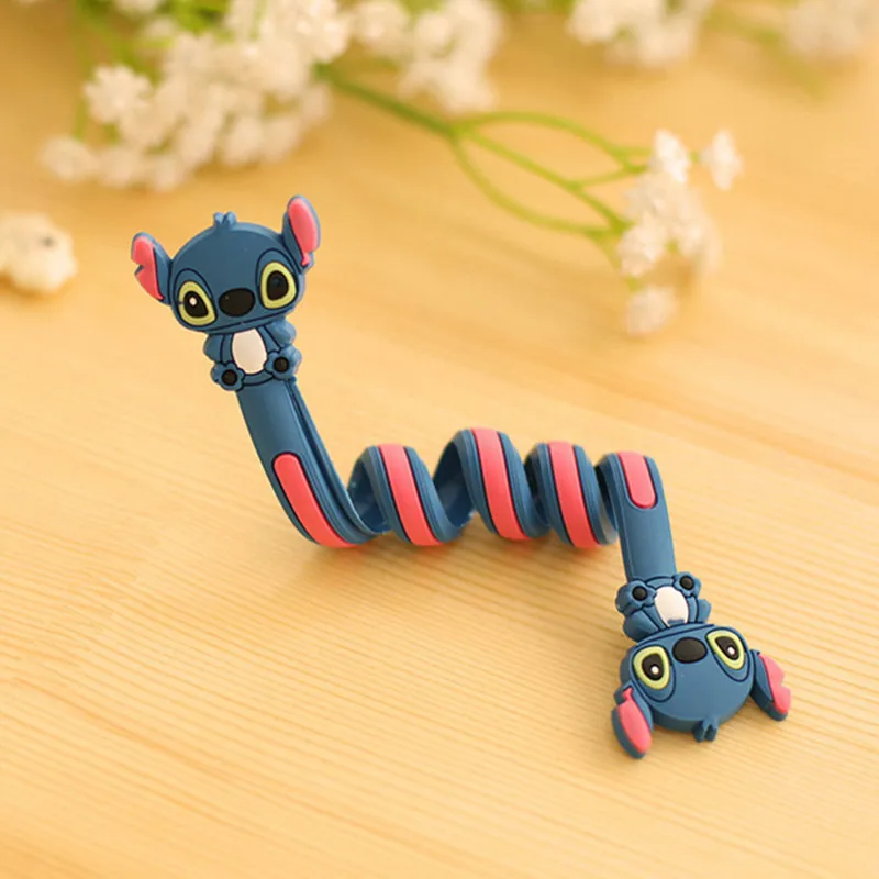 stitch Модное милое классическое оптовое Мультяшные животные каваи длинное устройство для намотки кабеля наушников органайзер для наушников держатель провода 28 см длина - Цвет: stitch