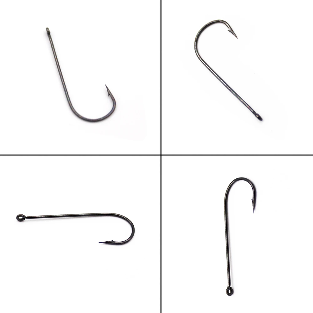 50pcs/pack Stainless Steel Big Extra Long Shank Fishing Hooks 50286 Sea