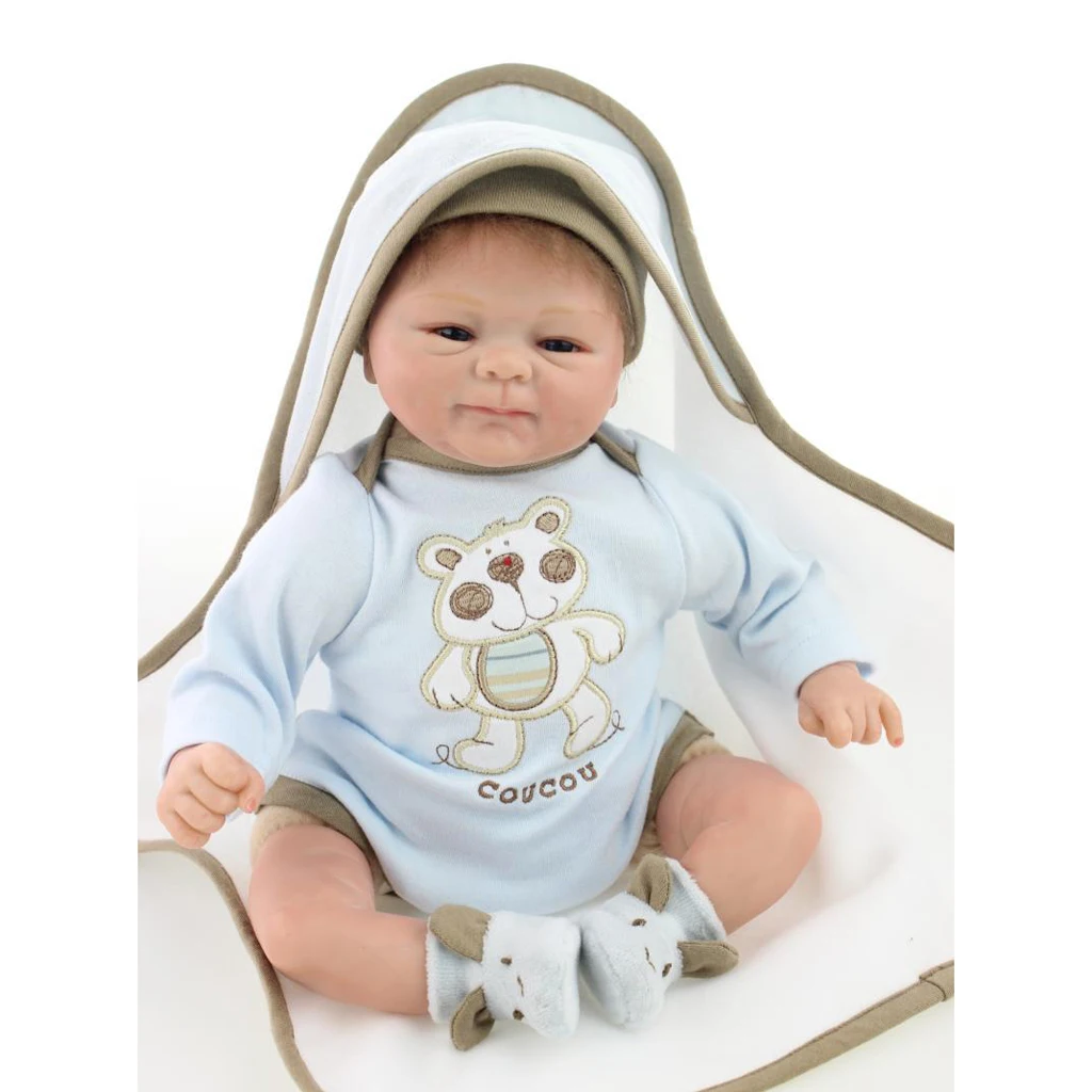Real Touch Soft Silicone 18inch Reborn Kits Lifelike Newborn Baby Doll Blank Head Limb Mold DIY Making Accessories