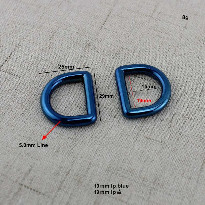 2 шт 60 шт 19 мм IP синий Тон d Кольцо совпадение с пряжкой литые Твердые изготовленные на заказ сварные пряжки ярко-синий