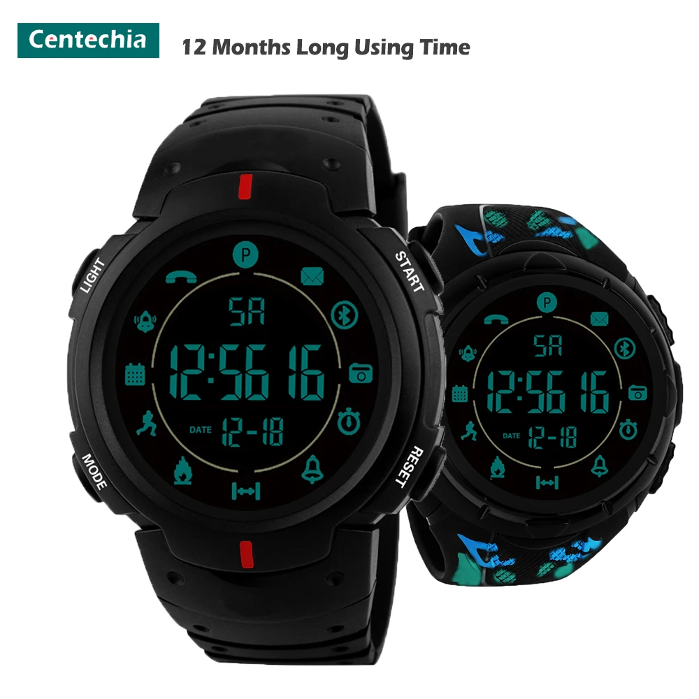 

Centechia Smart Watch , Fitness Tracker Smartwatch 12 Month Using Time, Bluetooth Call Reminder APP Step Counter Phone Watch