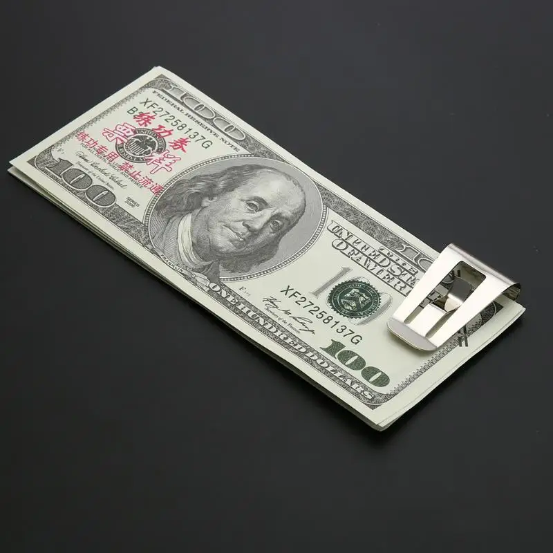 

New Money Clip Metal Stainless Steel Men Money Clip Wallet Card Folder Holder Hollow Design Card ID Case Wallets for Men Brands