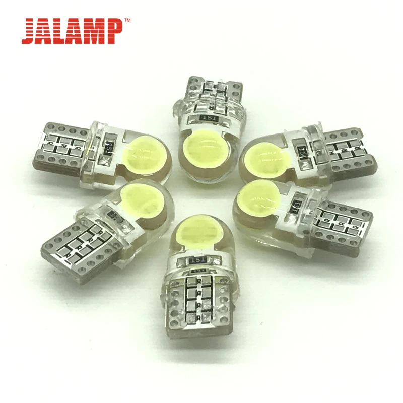 JALAMP 6 шт. Авто T10 Led 12В 194 W5W LED 168 COB кремнезема с поворотным боковым номерным знаком