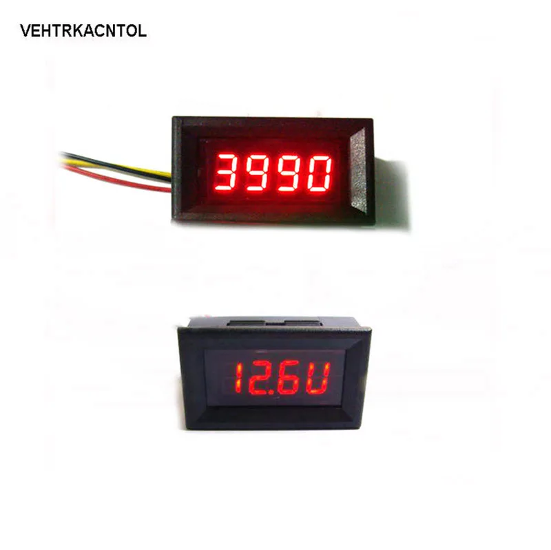 

VEHTRKACNTOL 2 Functions 12v Motorcycle Car Led Tachometer RPM Tach Gauge Voltmeter Voltage Gauge For Gasoline Engine