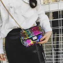 Aelicy, новинка, Европейская и американская мода, блестящая цепочка, сумки, сумка на плечо, vnage, шикарные сумки с пайетками, bolsa feminina