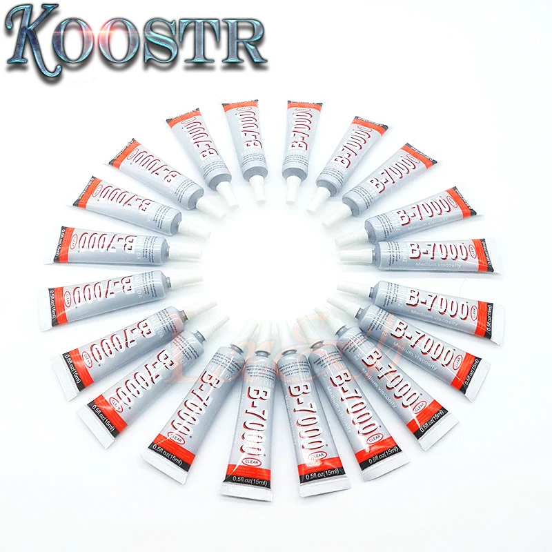 

20PCS Set 15ML Multi purpose adhesive B7000 DIY Tool cellphone samsung iPhone LCD Touch Screen middle Frame housing Glue