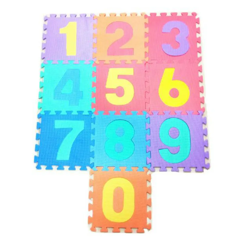 

Kids playing foam carpet EVA Jigsaw foam number play mat 30cm*30cm*10pcs,toys for baby learning and education goma eva