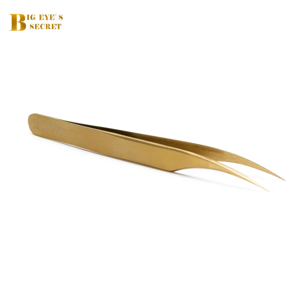 Big Eye's Secret Anti Acid Steel Curved Straight Eyebrow Tweezers
