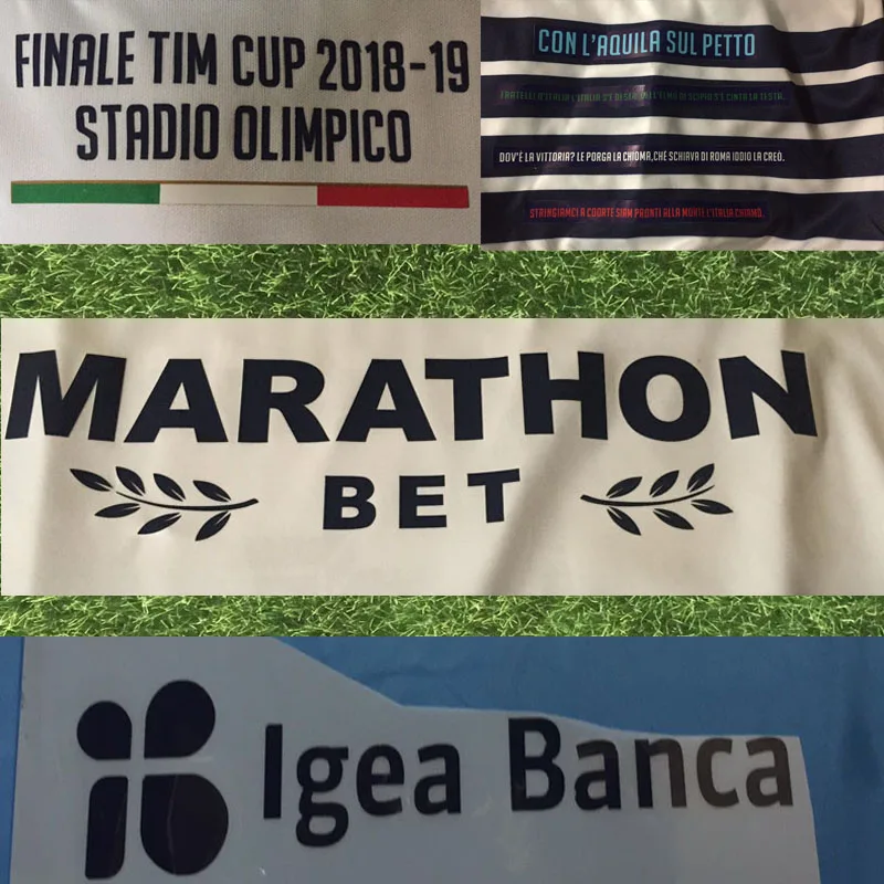 2019 FINALE TIM CUP Match Details Lazio FUll Sponosor Patch Badge футбольная нашивка с