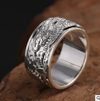 

925 silver ring man dragon ring big rings 12mm
