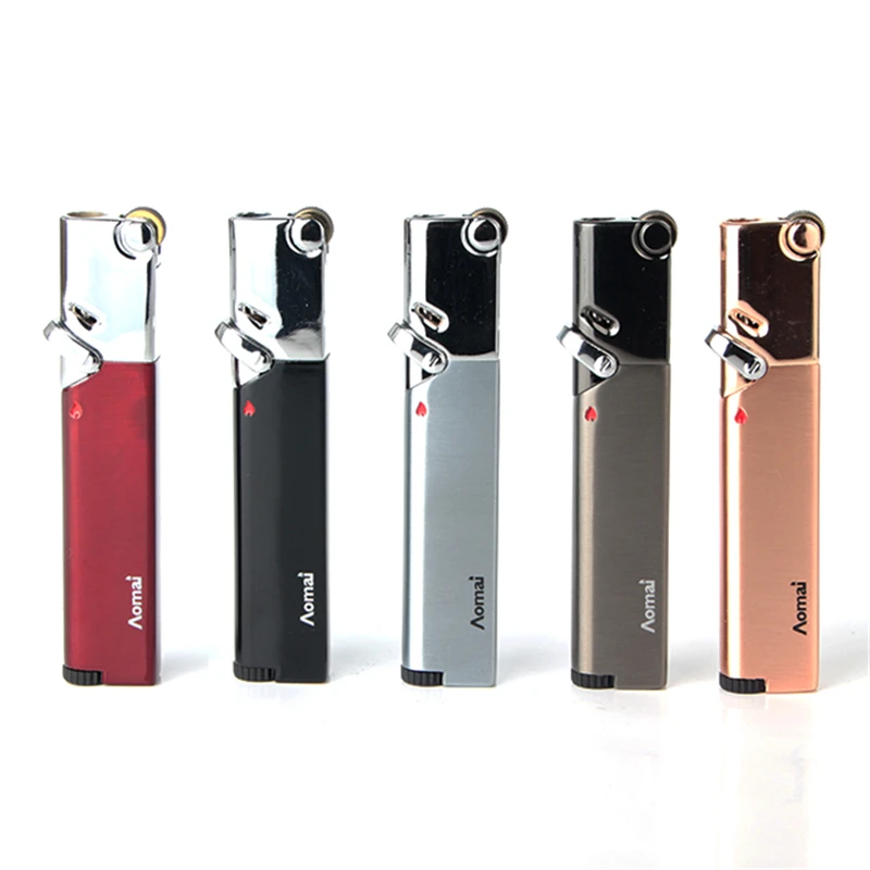 

Cigarette Accessories Windproof slim gas lighter Women use elegant torch lighter AM365