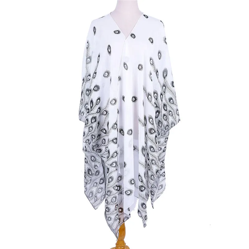 

2019 New Cover-ups Summer Women Beach Wear Swimsuit Printed Floral Shawl Beach Cover Up Blouse Sunscreen Bikini Cover A1