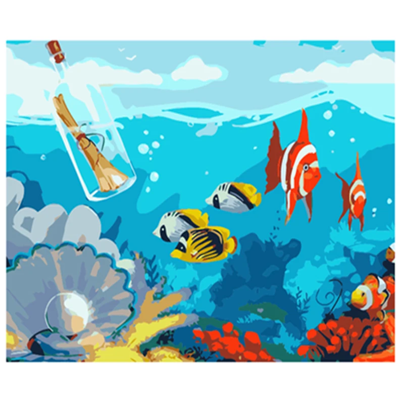 YIKEE decorative canvas oil painting by numbers,painting by numbers