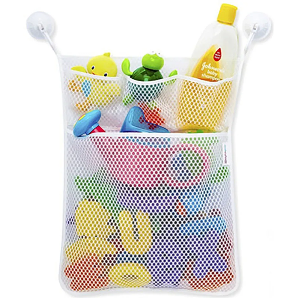 bath toys storage bag Hanging Mesh Bathroom organizer Polyester Shower