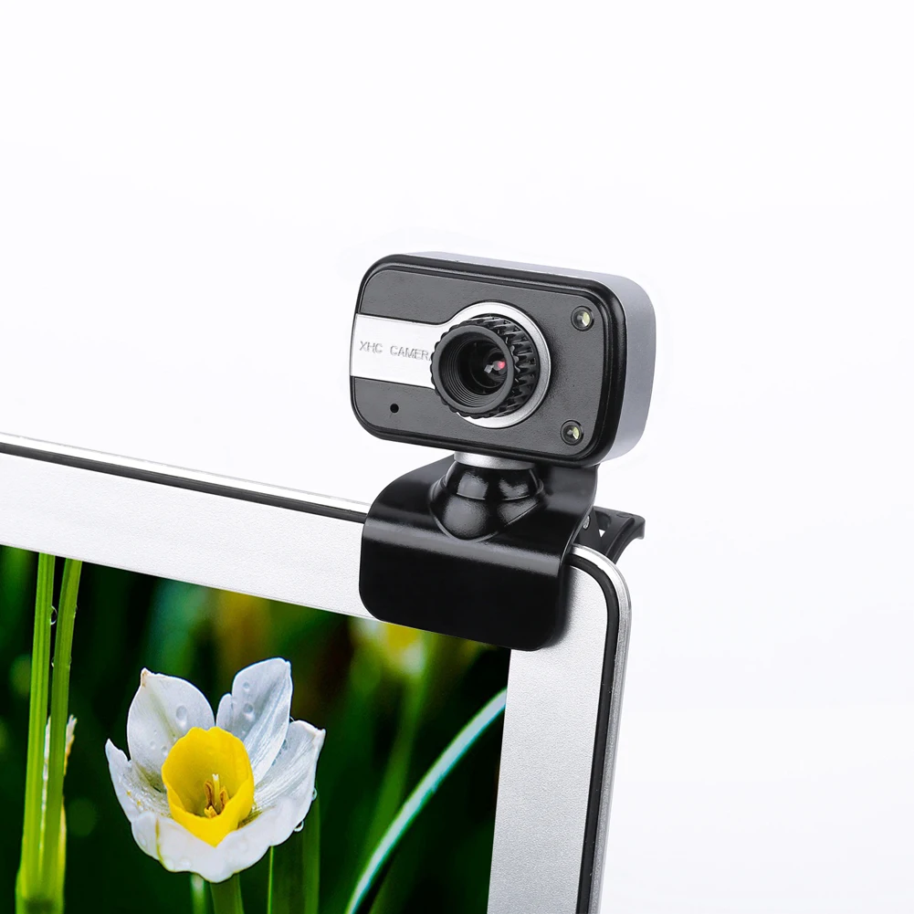 

360 Degree Rotation USB Webcam 12M Pixels HD Clip-on Web Cam Camera with Microphone MIC for Computer Laptop PC