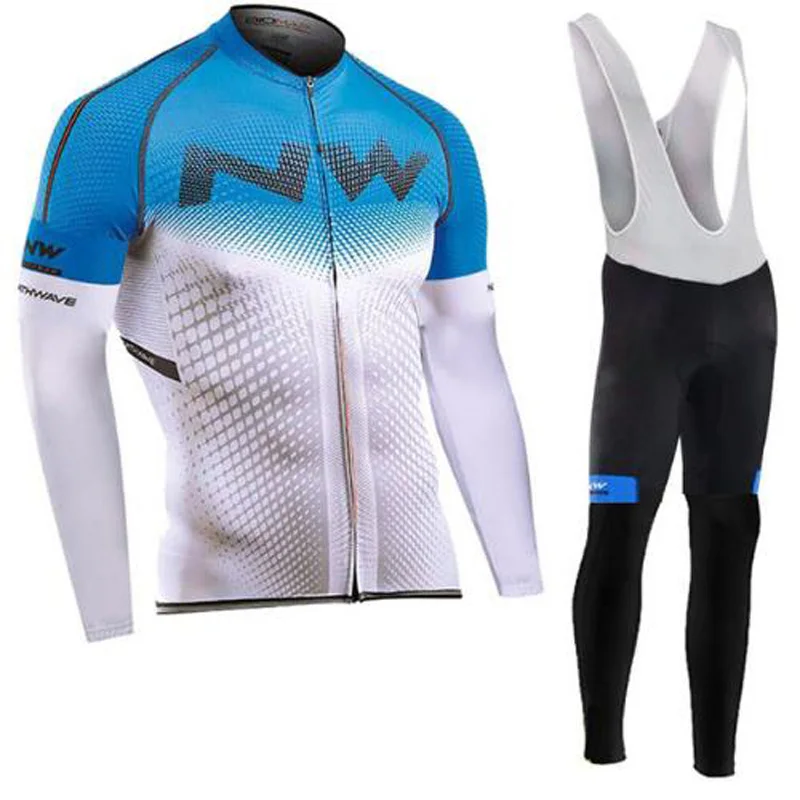 

2019 Brand New NW Autumn Long Cycling Clothing Sets White Maillot Ropa Ciclismo Invierno MTB Bicycle Jerseys Bike Sportswear