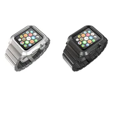 Новый Роскошный Алюминиевый Сплав Рамка + Алюминий Ремешок ремни Для Apple watch 42 мм стальной браслет iWatch 38 мм
