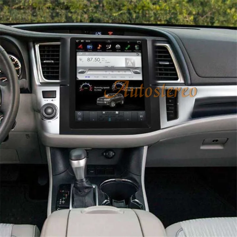 Perfect Android 9 vertical screen GPS Navigation For Toyota Highlander 2014-2018 radio tape recorder auto head unit multimedia player 4