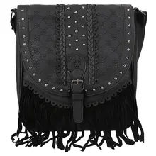 Новая откидная сумка с кисточками в европейском и американском стиле, Ретро сумка с заклепками