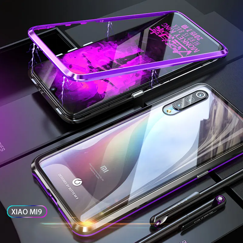 Глобальный Магнитный чехол для Xiaomi Mi9 mi 9 прозрачный задней панели из стекла