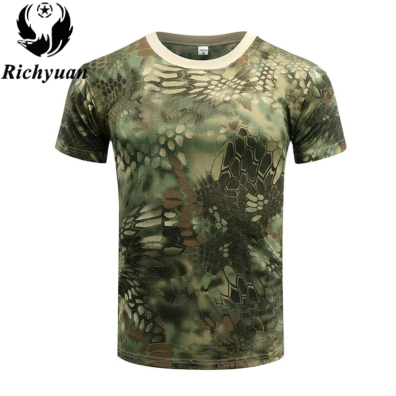 2018 Top Sale Men s Tactical T Shirt Us Army T Shirt Military Camouflage t shirt 5