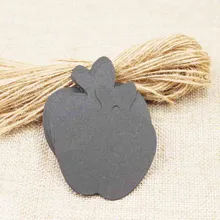 Mutli Color apple Форма милые пустой бумажный ярлычок Свадебные ярлыки 500 шт.+ 500 пеньковая веревка строка за лот изготовленный на заказ за дополнительную стоимость