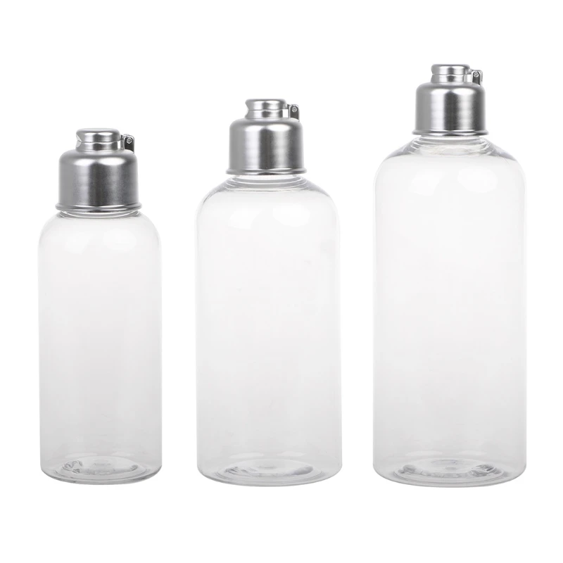 

1Pc 100/200/300ml Cosmetics Empty Refillable Bottles Cream Shampoo Lotion Clear Refillable Bottles Containers