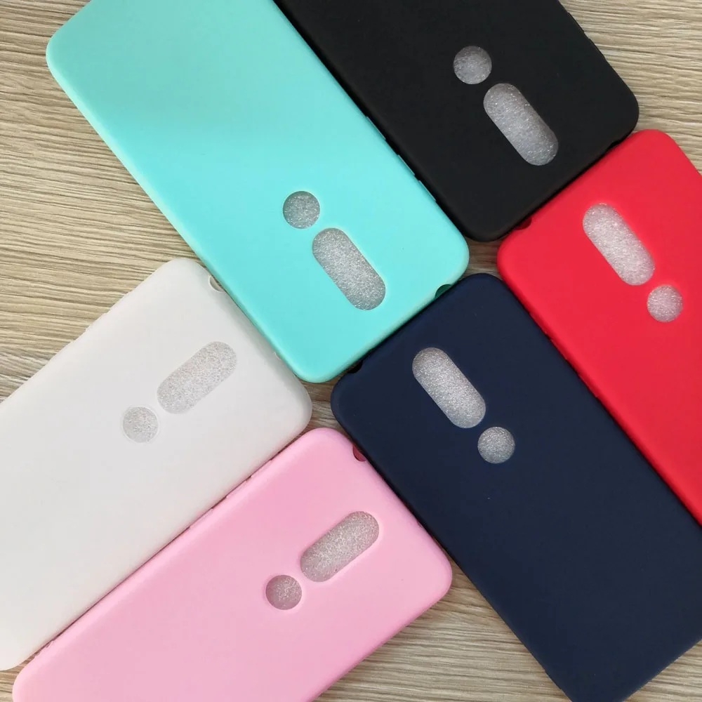 

For Nokia X6 Candy color Case For NokiaX6 Shockproof Anti-Shock Silicone Cover For Nokia 6.1 Plus Matte Soft Case