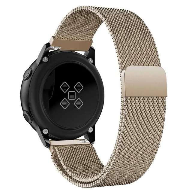 20 мм ширина браслет из нержавеющей стали для samsung Galaxy Watch 42 мм/часы активные 40 мм Миланский Браслет металлический магнитный ремешок - Цвет: Retro gold