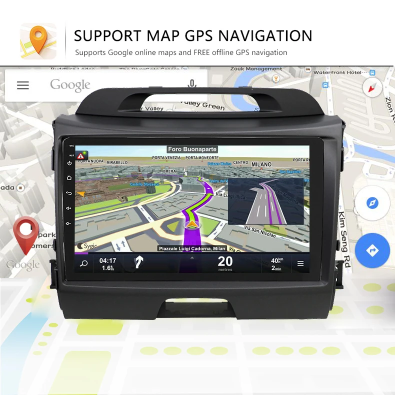 Android 8 1 автомобильный dvd навигационный плеер для KIA Sportage с автомобильным радио