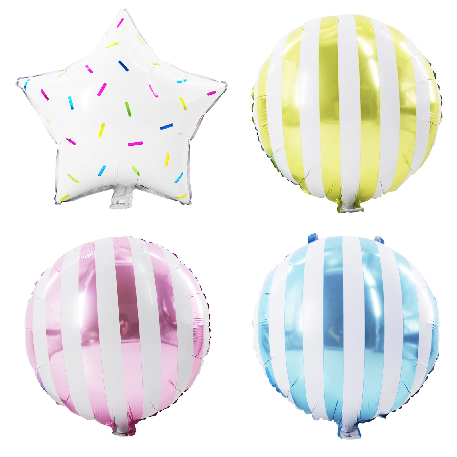 New 18 Inch Star/Heart /Round Shape Candy Printed Foil Balloons Aluminum Balloon Birthday Party Decoration Supplies | Дом и сад