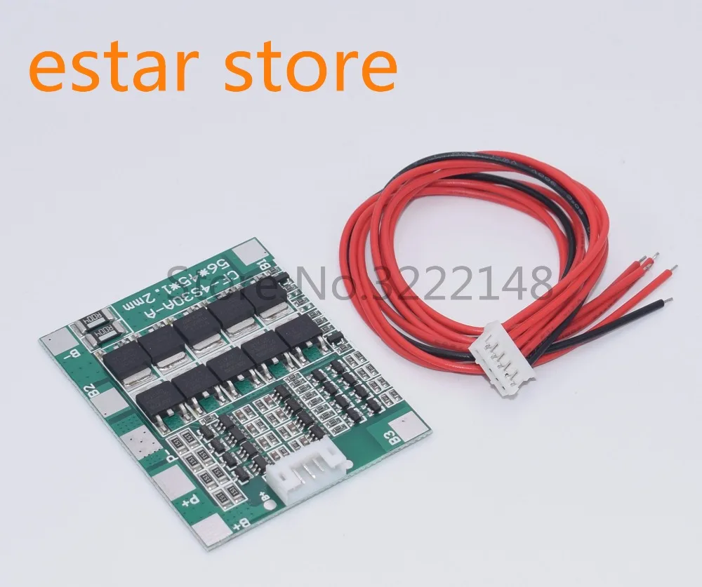 Фонарь 30 А 14 8 в литий ионный аккумулятор 18650 BMS блоки защитная плата PCB